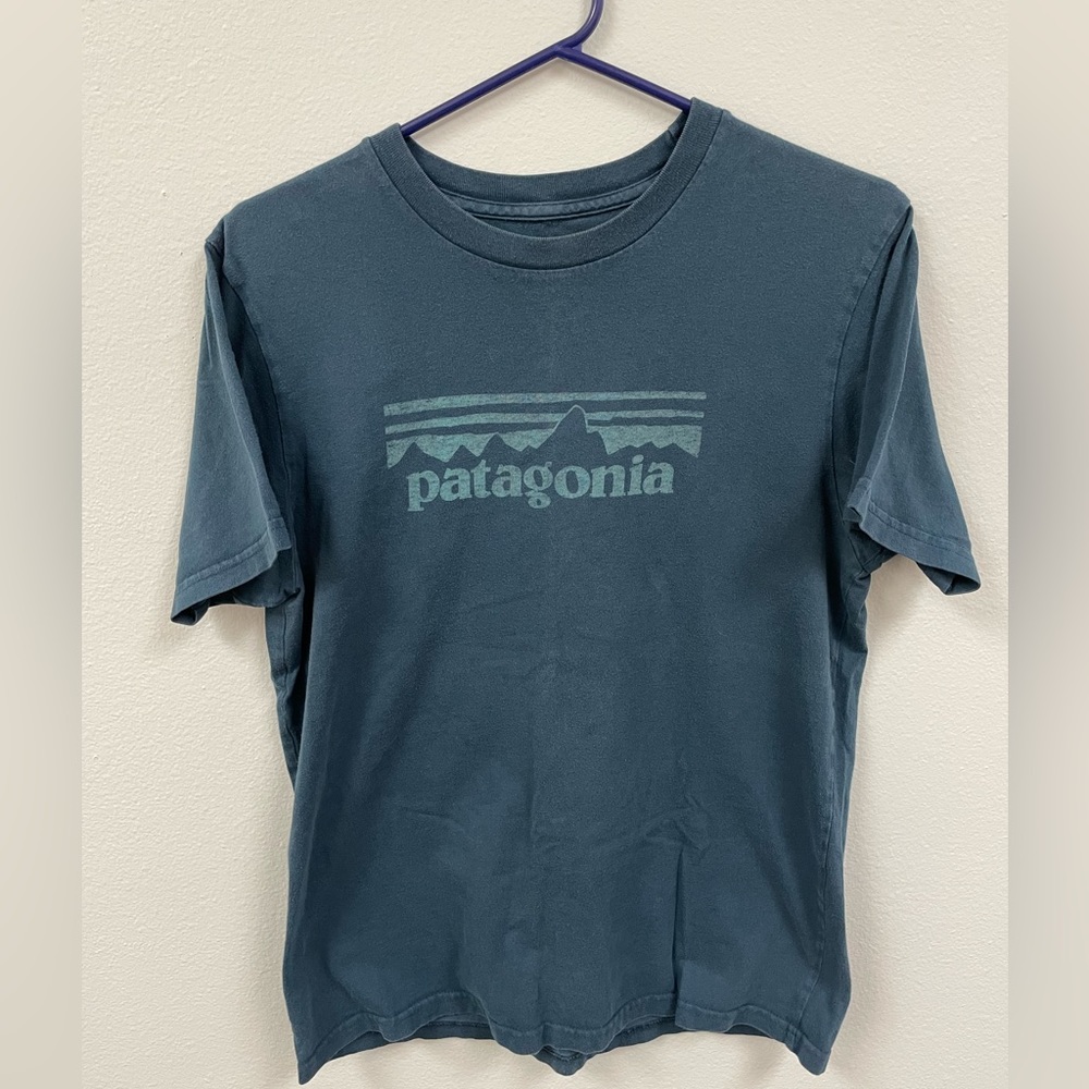 Patagonia Men's Short Sleeve Logo Tee in Teal